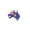 Australia Shaped National Flag Patch with Hook and Loop Back by COMMANDO