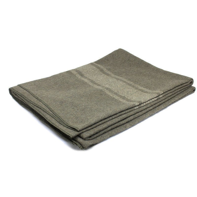 Italian Army Style Wool Blanket Olive 160x200cm by COMMANDO COMMANDO NEW CAMPING SLEEPING BLANKETS Mitchells Wholesale Supplies